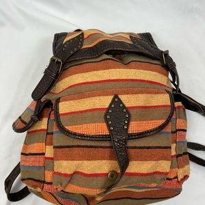 Multicolored Stripe Backpack